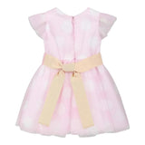 Monnalisa Abito Mezza Manica Tinta Unita In Tulle per Neonata 31A907 ROSA MONNALISA 