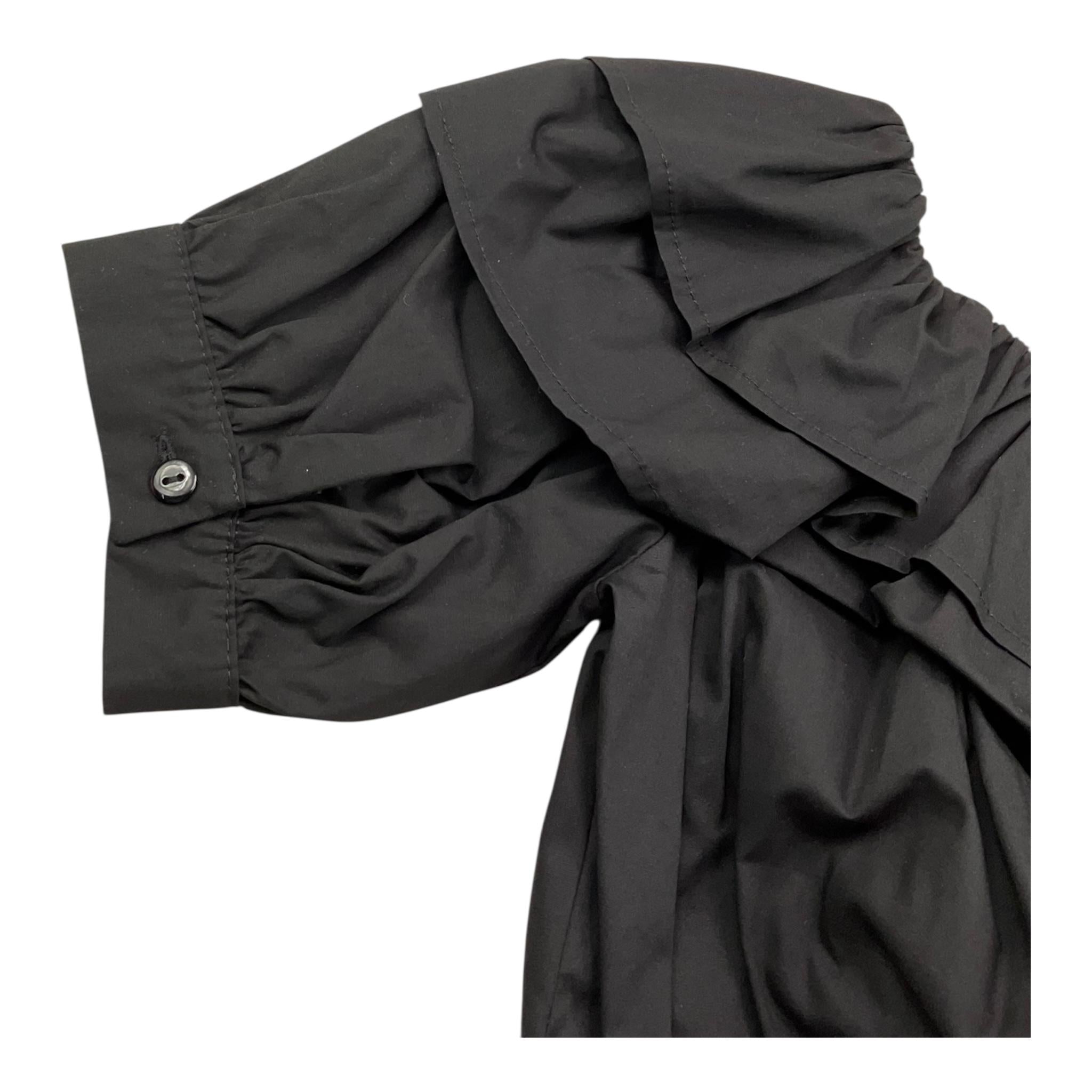 Naida Camicia Mezza Manica Tinta Unita per Bambina NACA152 NERO NAIDA 