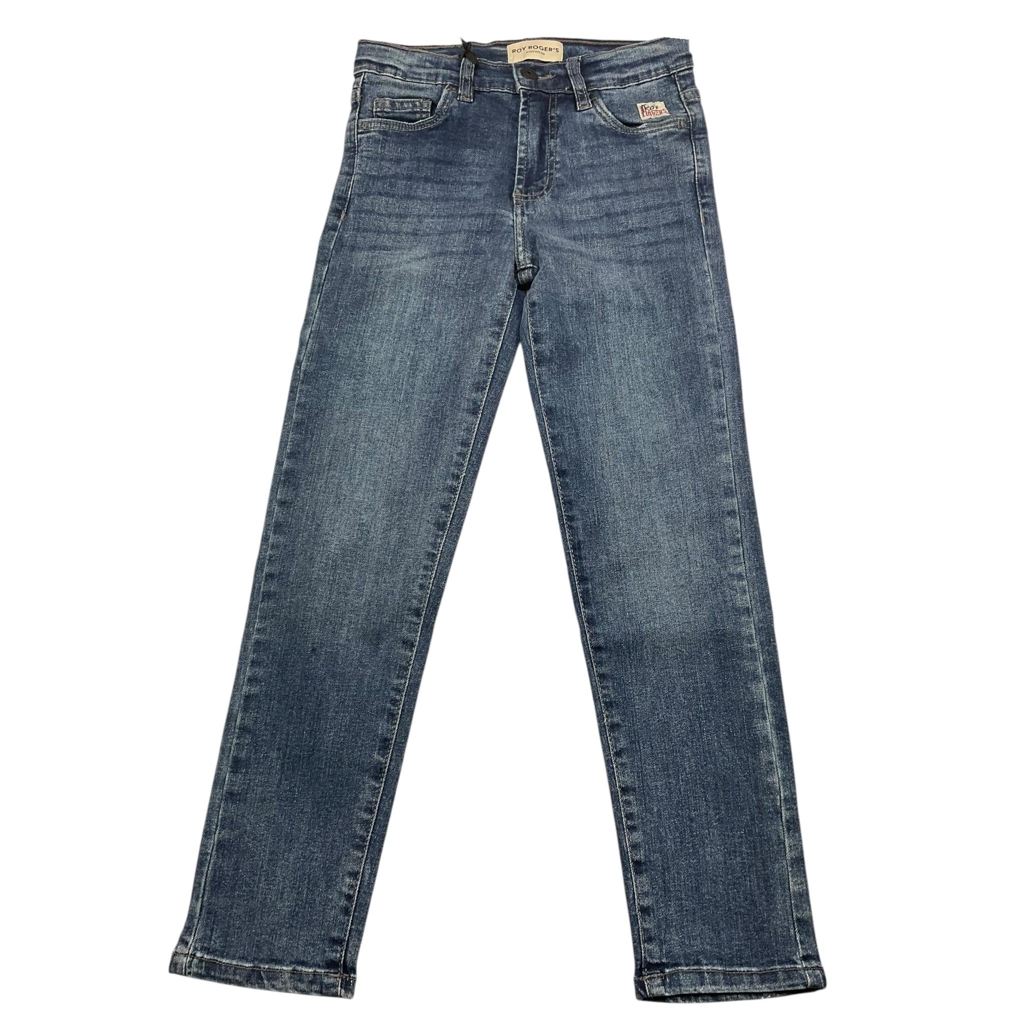 ROY ROGER'S jeans tinta unita con logo Blu per Bambino RA149 BLU ROY ROGER'S 