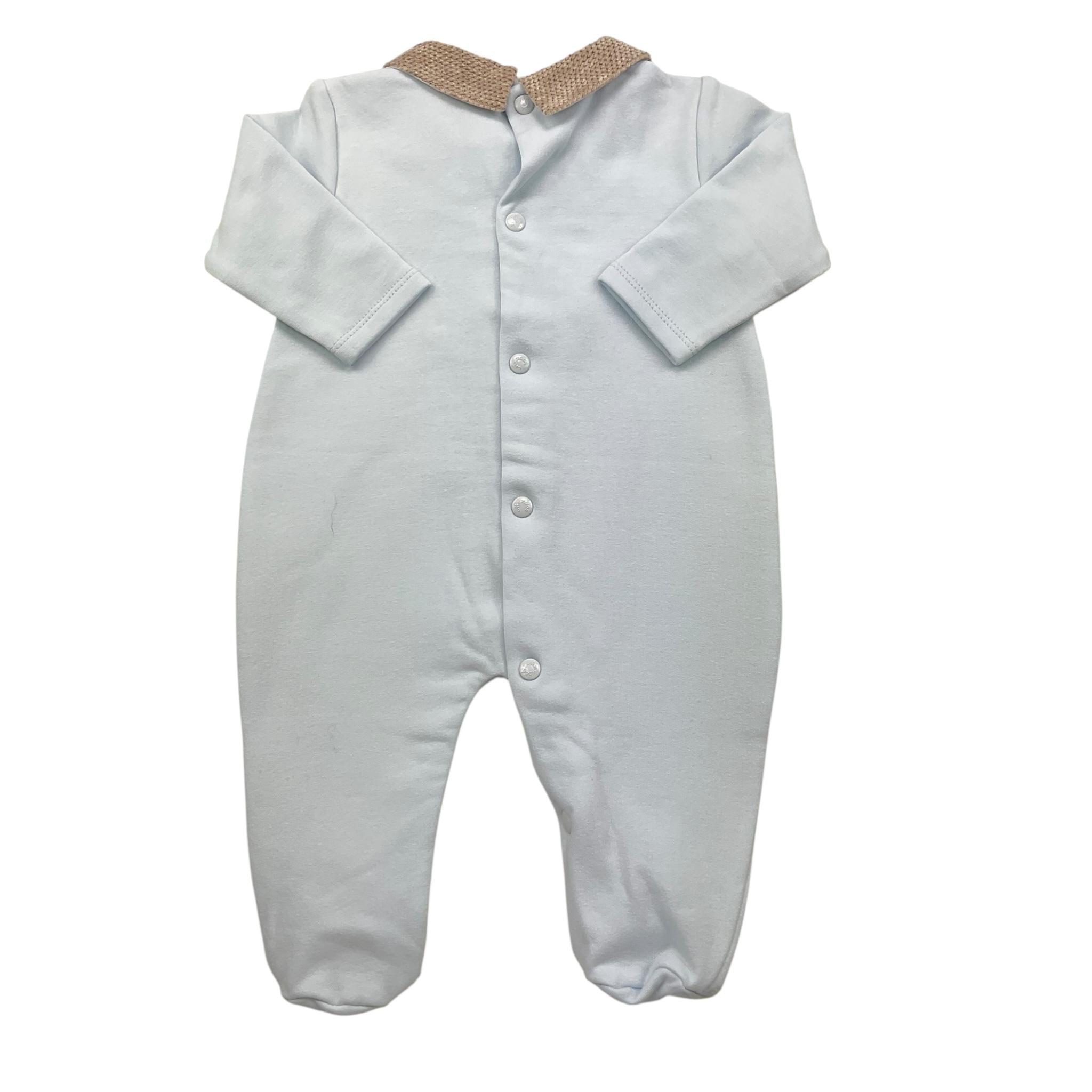 NINNAOH tutina tinta unita con stampa Azzurro per Neonato I23215T AZZURRO NINNAOH 