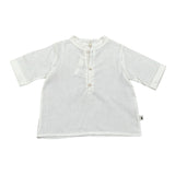 Petit Indi camiciaMezza Manica Girocollo Tinta Unita  per Neonato SS25BK7120XN BIANCO PETIT INDI 