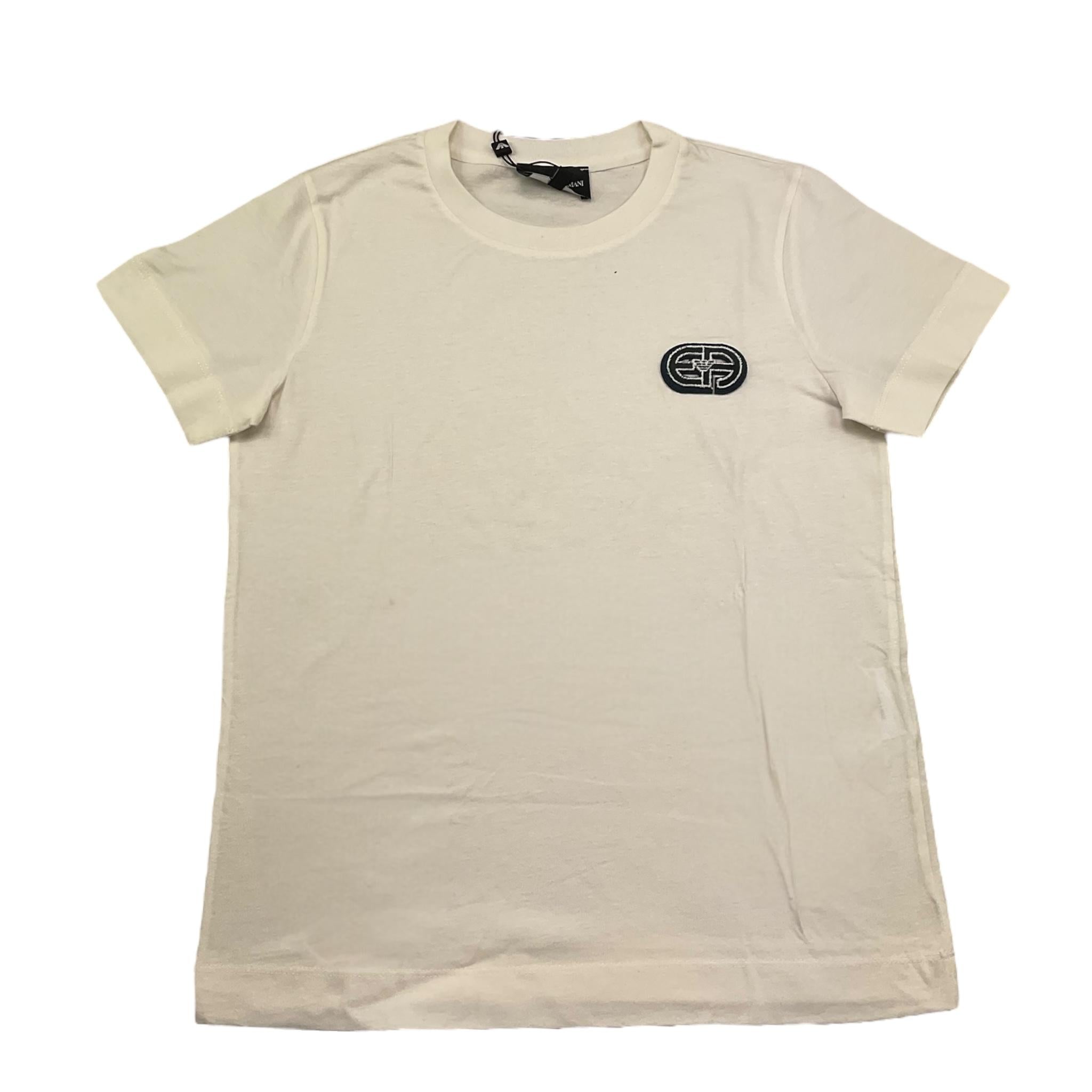 Emporio Armani T-Shirt Girocollo Tinta Unita per Bambino 3L4TFG PANNA EMPORIO ARMANI 