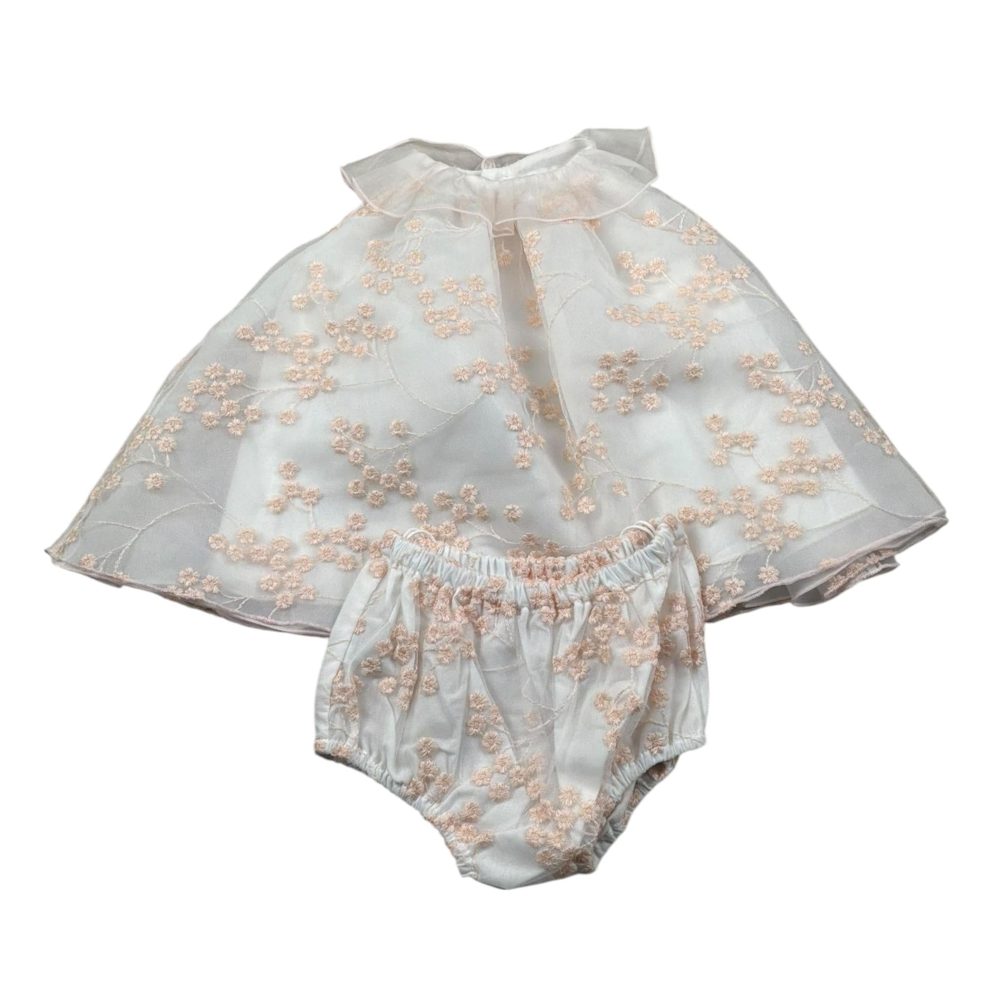 La Stupenderia Abito Giromanica Tinta Unita con Culotte per Neonata CBAB56 ROSA LA STUPENDERIA 