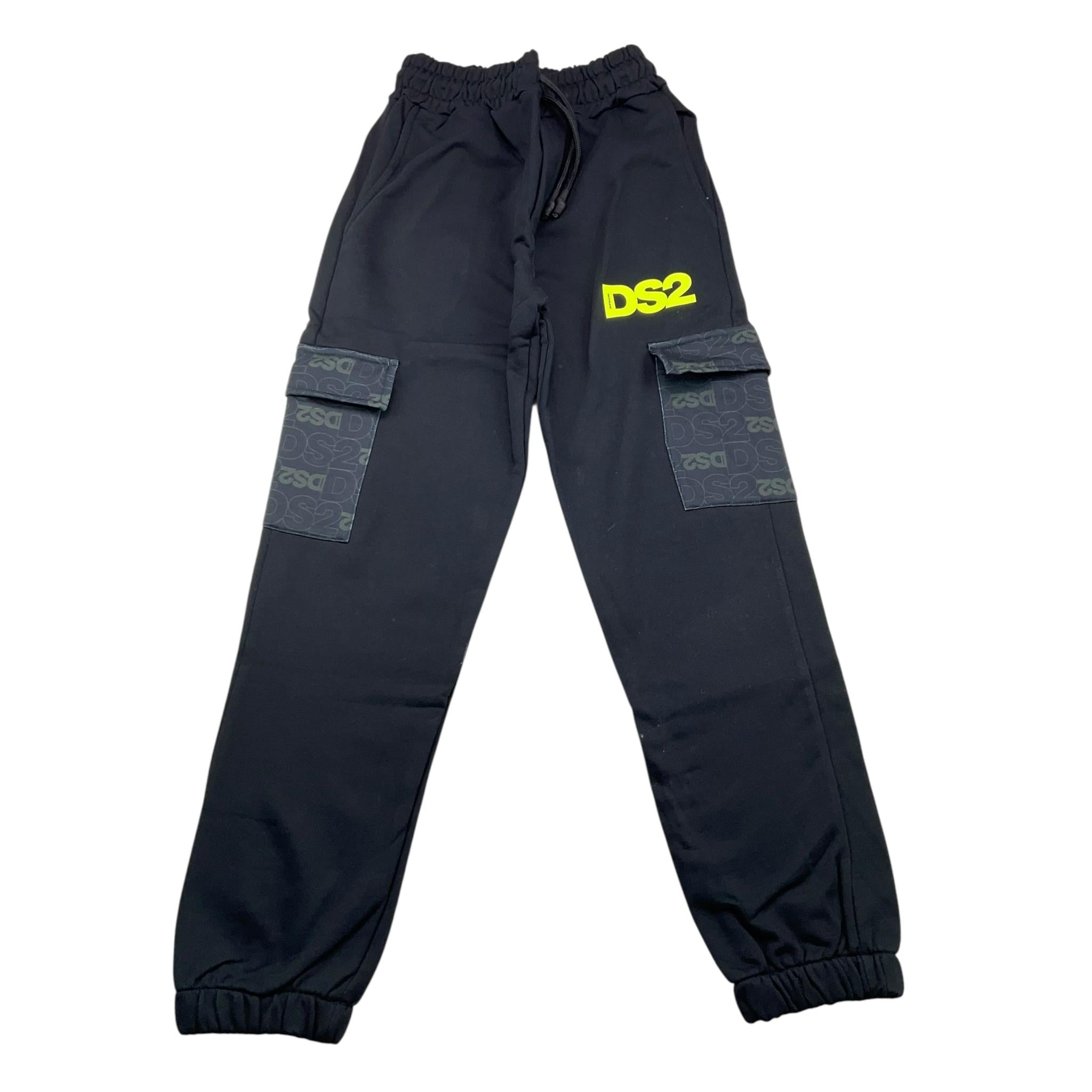 DROPSEASON2 pantalone tuta tinta unita con logo Nero per Bambino FW242K33 NERO DROPSEASON2 