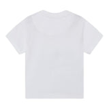 Mayoral Crew Neck T-Shirt Solid Color with Contrast Print White for Newborns
