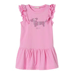 Liu Jo Abito tinta unita Giromanica con Brillantini Rosa per Neonata KA5091XX ROSA LIU JO 