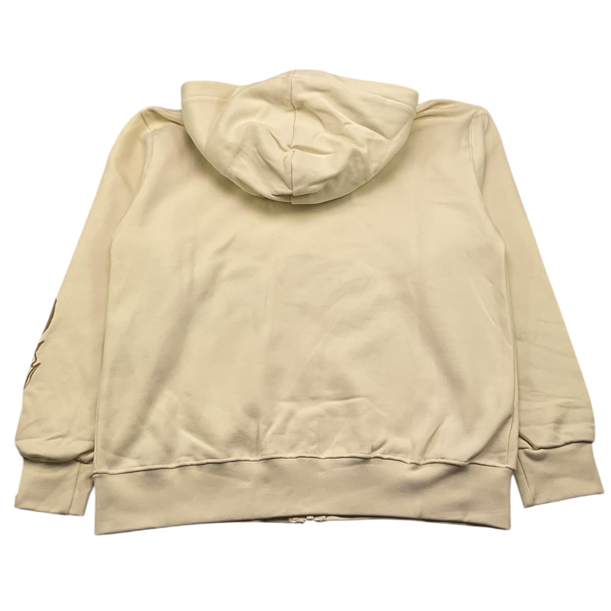 DISCLAIMER felpa con zip e cappuccio tinta unita con logo Panna per Bambino 24IDK58226 PANNA DISCLAIMER 