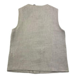 Paolo Pecora Solid Color Vest With Sand Buttons For Boys