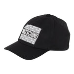 Moschino Berretto Tinta Unita con Stampe Logo per Neonato HOX00W NERO MOSCHINO 