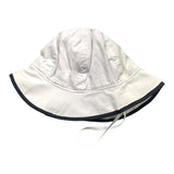 Le Bebe' Plain Hat With White Bow For Newborn Baby Girl