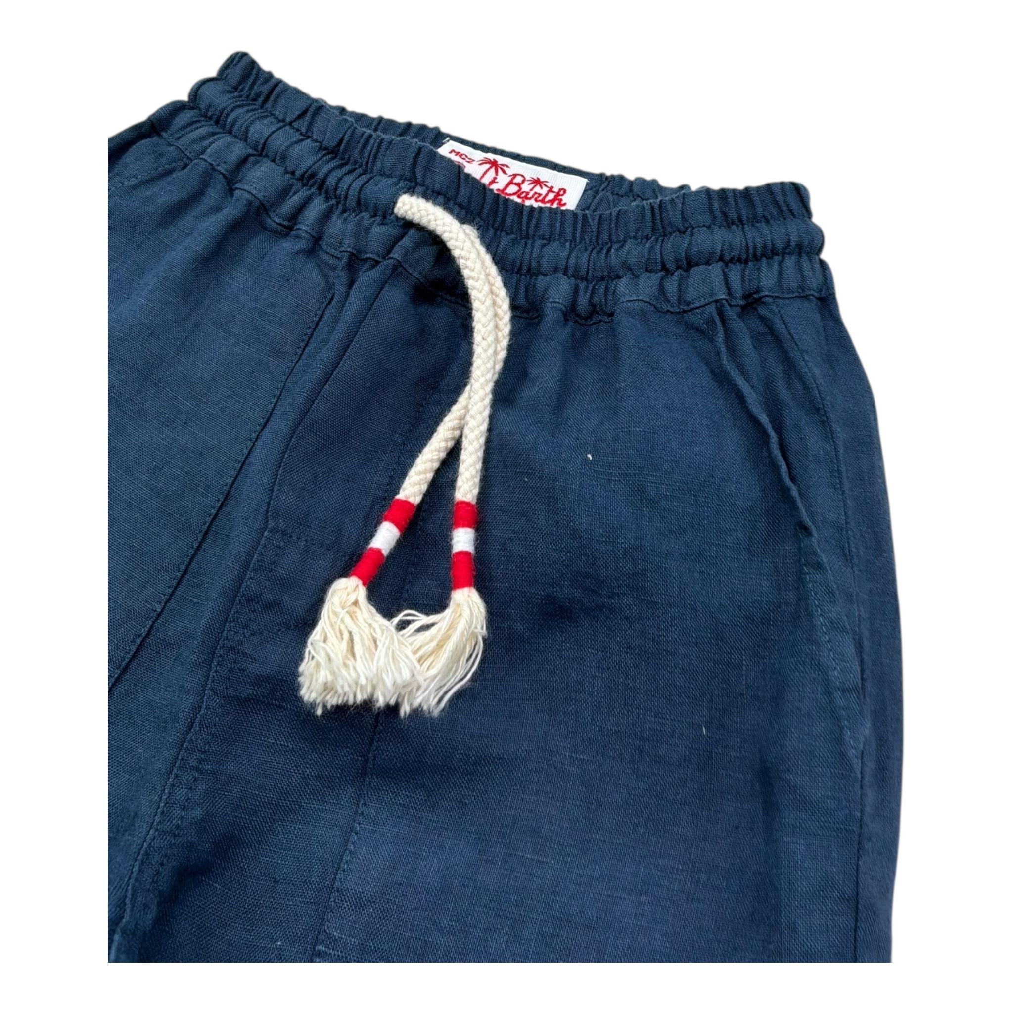 Saint Barth Pantalone Tinta Unita con Elastico In Vita per Bambino 00119L BLU SAINT BARTH 