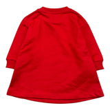 MOSCHINO abito modello felpa tinta unita con logo Rosso per Neonata MDV0CV ROSSO MOSCHINO 