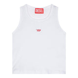 Diesel Canotta Tinta Unita con Logo per Bambina J02238 BIANCO DIESEL 
