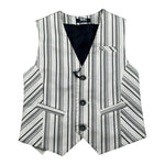 Manuell & Frank Gilet Bicolore Fantasia A Righe per Bambino MF5150B BIANCO/BLU MANUELL & FRANK 