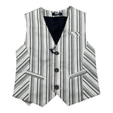 Manuell & Frank Gilet Bicolore Fantasia A Righe per Bambino MF5150B BIANCO/BLU MANUELL & FRANK 
