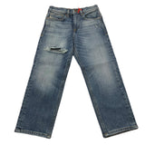 DIESEL jeans tinta unita con strappi Blu per Bambino J01923 BLU DIESEL 
