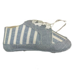 Lalalu' Sneakers Solid Color with Striped Pattern and Light Blue Laces for Newborns