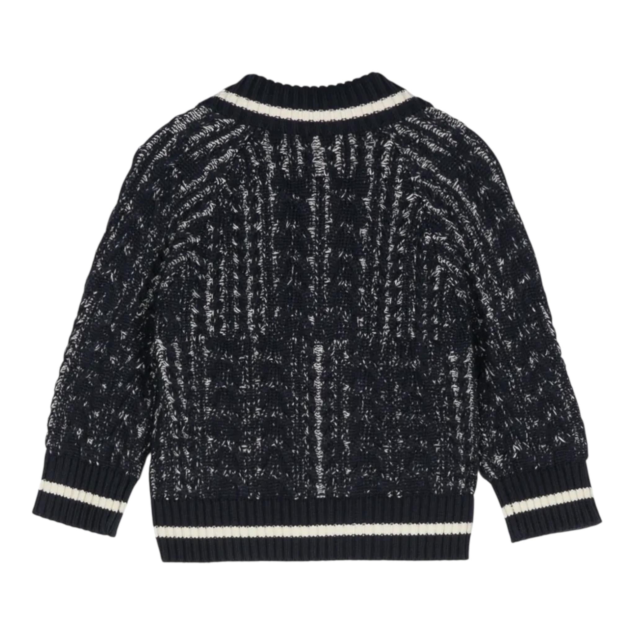 EMPORIO ARMANI cardigan tinta unita con profili in contrasto Blu per Neonato 6DHM62 BLU EMPORIO ARMANI 