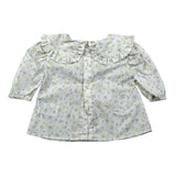 A' La Page Camicia Manica Lunga Tinta Unita Fantasia Floreale per Neonata AL166 BIANCO A' LA PAGE 
