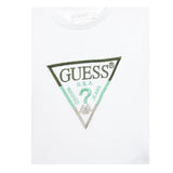 GUESS shirt girocollo tinta unita ocn logo Bianco per Neonato N4YI36K8HM4NX BIANCO GUESS 