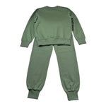 Moschino Completo 2 Pezzi Felpa-Pantalone Tinta Unita per Bambino HPK03E VERDE MOSCHINO 