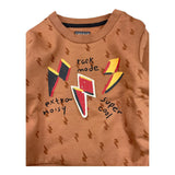 CANADA HOUSE felpa girocollo tinta unita con stampa Marrone per Neonato 24454120 MARRONE CANADA HOUSE 