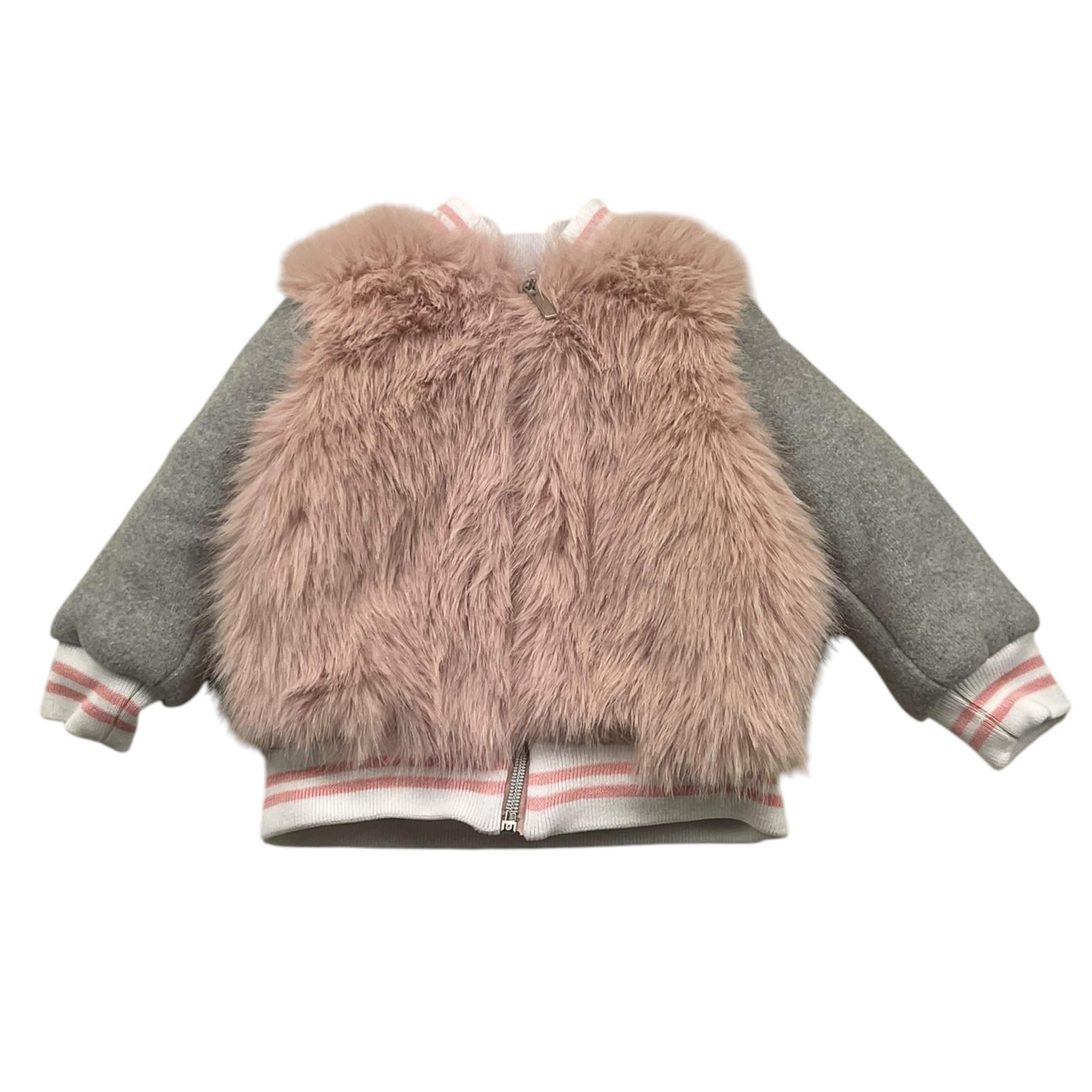 LE BEBE' giubbino tinta unita con peluche e paillettes Grigio per Neonata LBG6014 GRIGIO LE BEBE' 