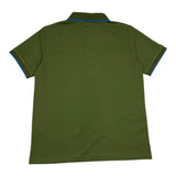 Sun68 Polo Shirt Half Sleeve Solid Color With Contrast Pocket Green For Boys