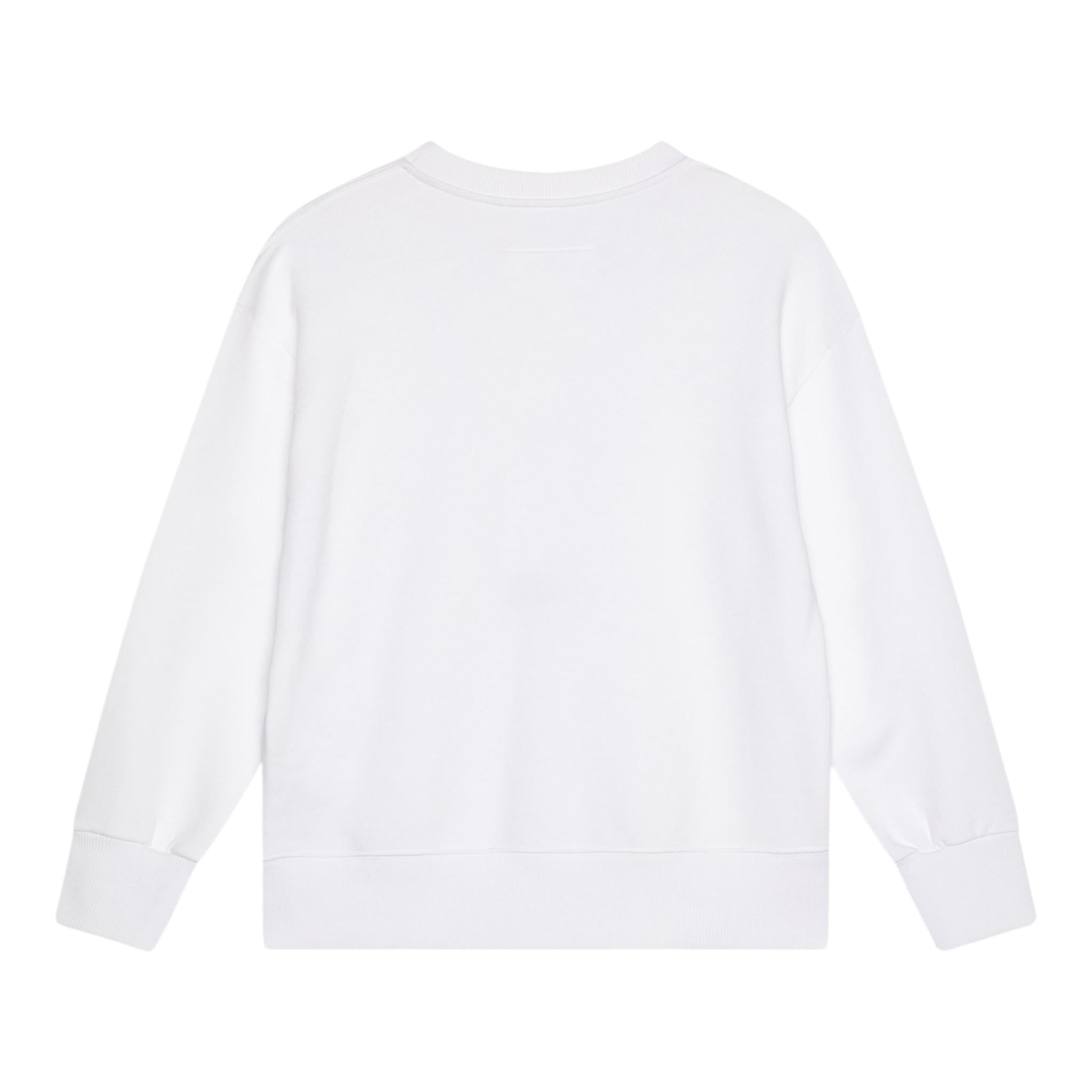 MAISON MARGIELA felpa girocollo tinta unita con stampa Bianco per Bambino M60681X BIANCO MAISON MARGIELA 