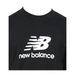 New Balance T-Shirt Girocollo Tinta Unita con Stampa Logo per Bambino LAKB0009 NERO NEW BALANCE 