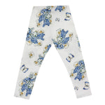 Monnalisa Leggins Tinta Unita Fantasia Floreale per Bambina 111408 BIANCO MONNALISA 
