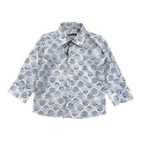 Emanuel Pris Long Sleeve Shirt Solid Color With White Pattern For Boys
