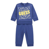 GUESS completo 2 pezzi felpa-pantalone tinta unita Blu per Bambino N4YG14AK6R0 BLU GUESS 