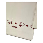 LE BEBE' set 3 pezzi lenzuola tinta unita cn ricami Bianco per Neonata LBG6137 BIANCO LE BEBE' 