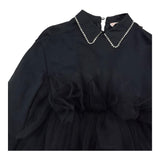 ELISABETTA FRANCHI abito manica lunga tinta unita cn gonna tulle Nero per Bambina EFAB499 NERO ELISABETTA FRANCHI 