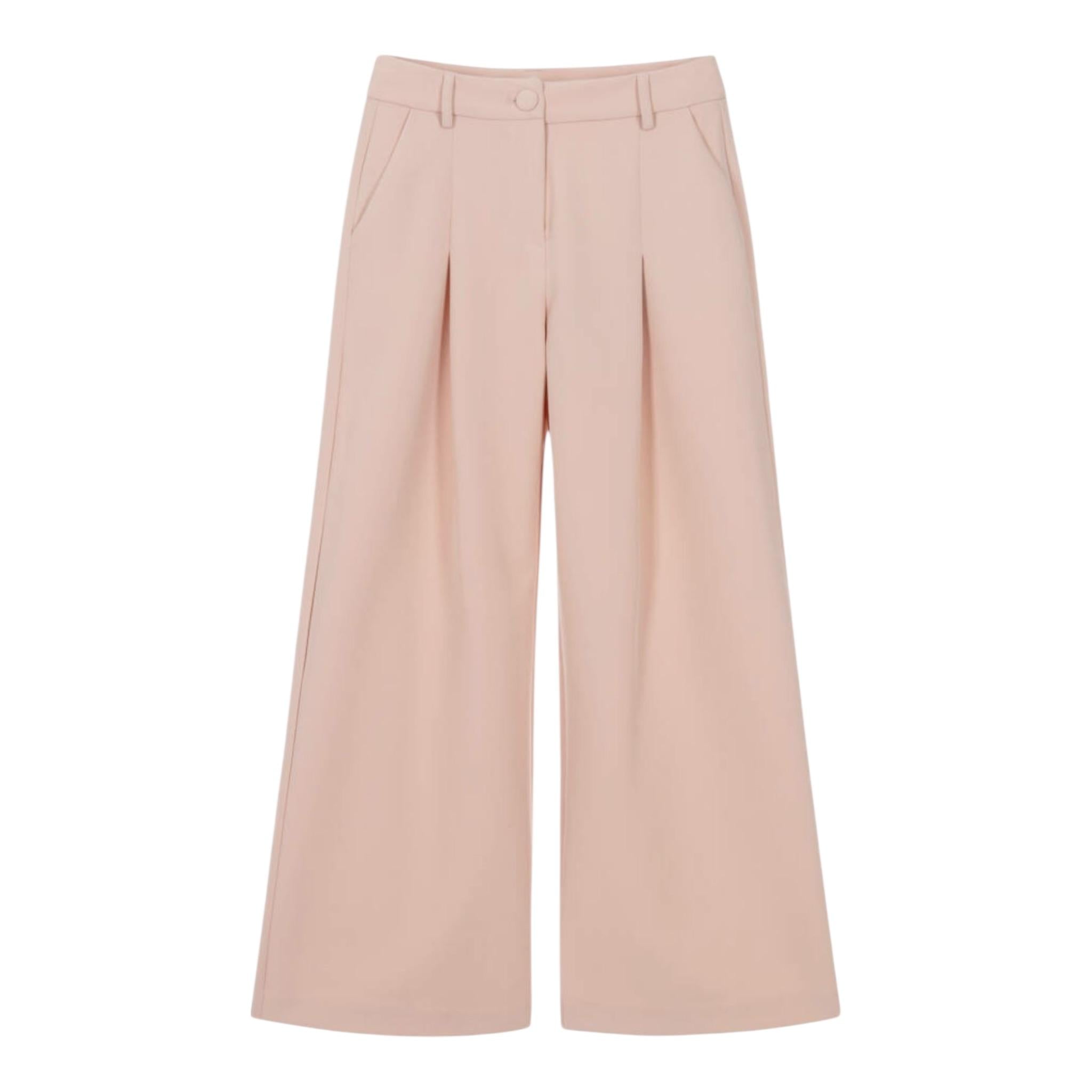 Fun & Fun Pantalone Modello A Palazzo Tinta Unita per Bambina FNCJPT00980 ROSA FUN & FUN 