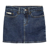 Calvin Klein Gonna In Denim tinta unita con Logo Blu per Bambina IG0IG02717 BLU CALVIN KLEIN 