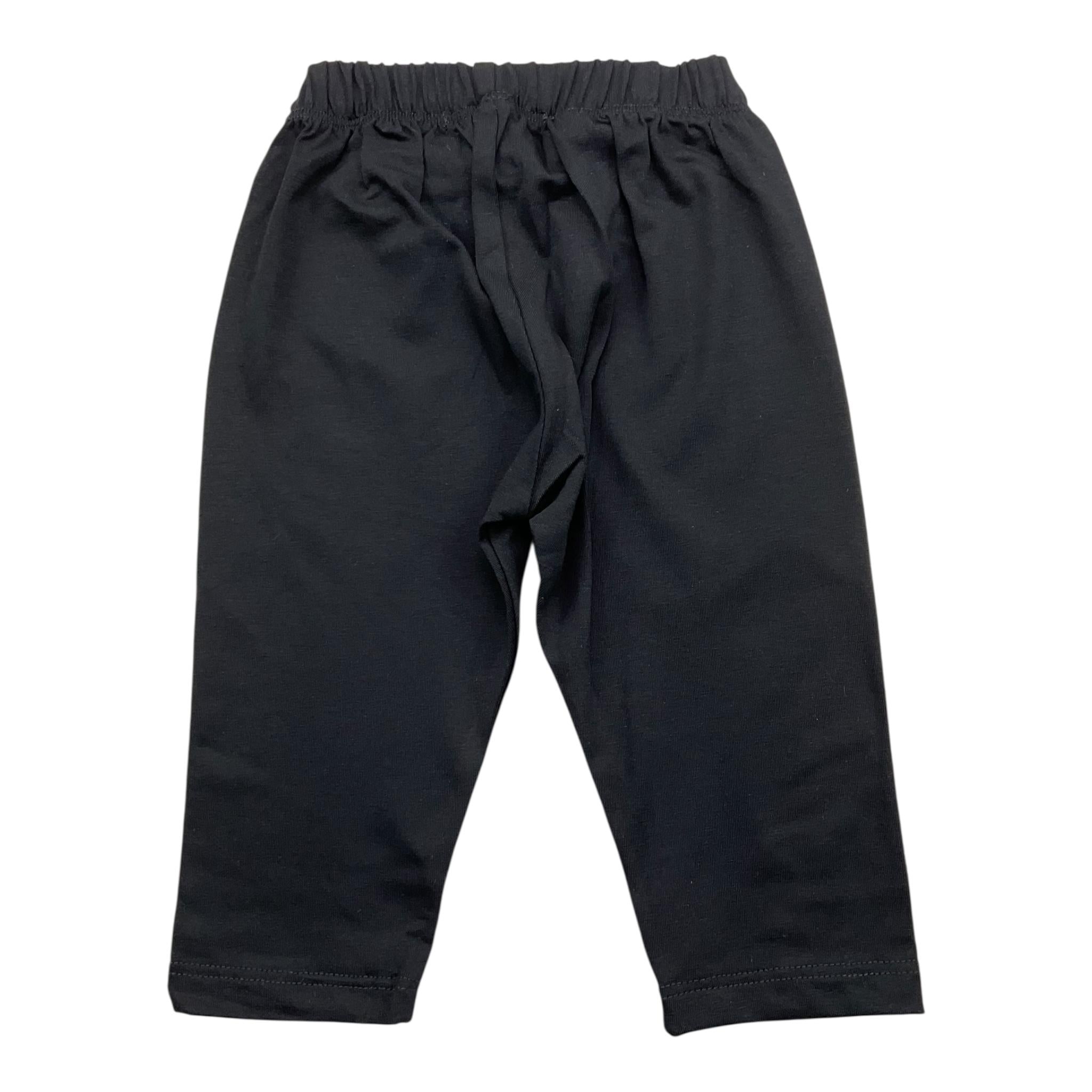 MOUSSE leggins tinta unita con stampa Nero per Neonata SUPERSTARSB NERO MOUSSE 