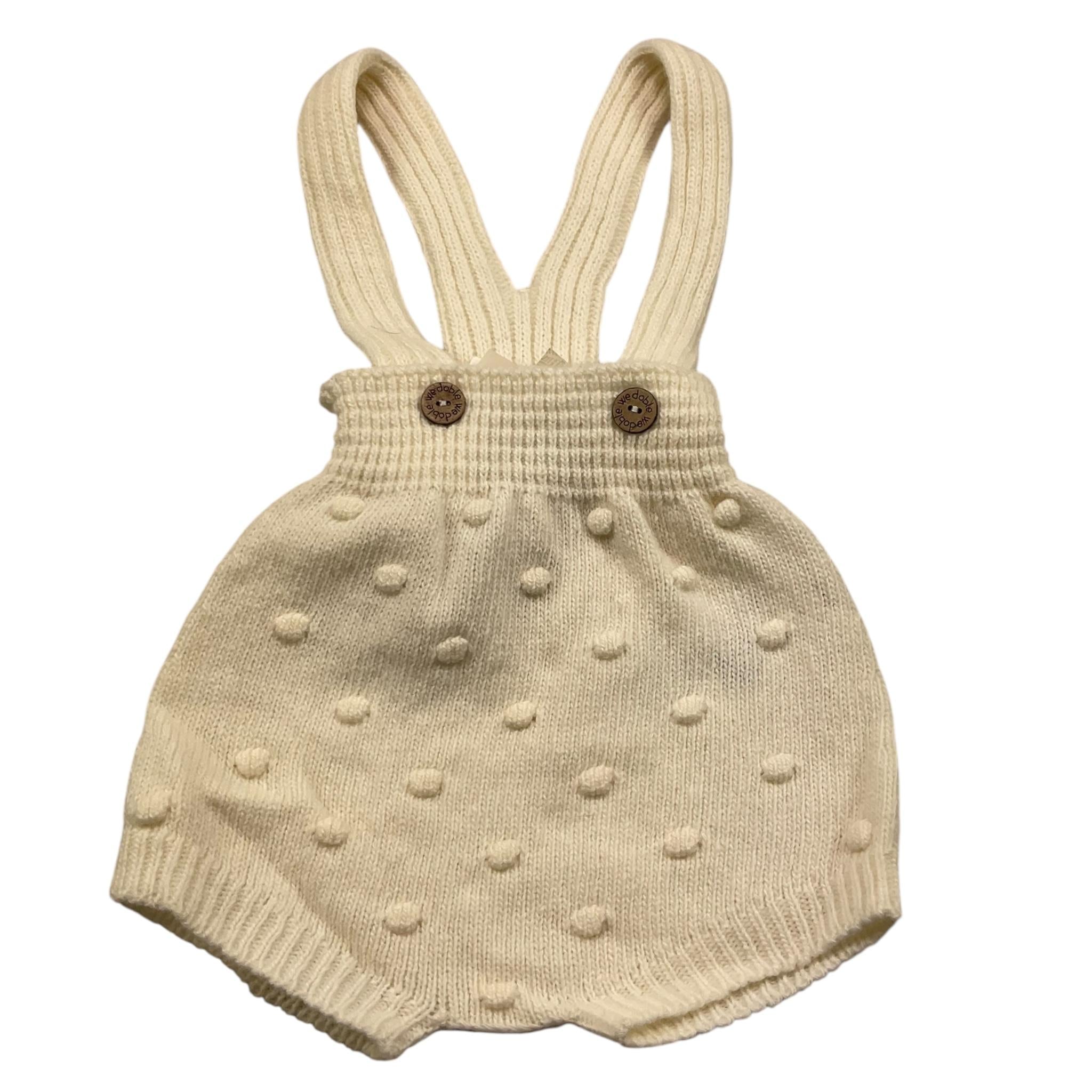 WEDOBLE pagliaccetto tinta unita con ricami Panna per Neonato I2407305 PANNA WEDOBLE 