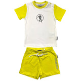 Bikkembergs 2 Piece Set T-Shirt-Bermuda Two-Tone White/Yellow For Newborns