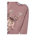 MAYORAL shirt girocollo tinta unita con stampa in contrasto Rosa per Bambina 4073X ROSA MAYORAL 