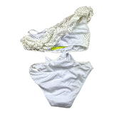 4Giveness White Openwork Solid Color One Piece Swimsuit For Girls