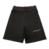 Hinnominate Solid Color Cycling Leggings With Black Logo Print For Girls