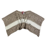 Liu Jo Beige Batwing Pattern Perforated Sweater For Girls