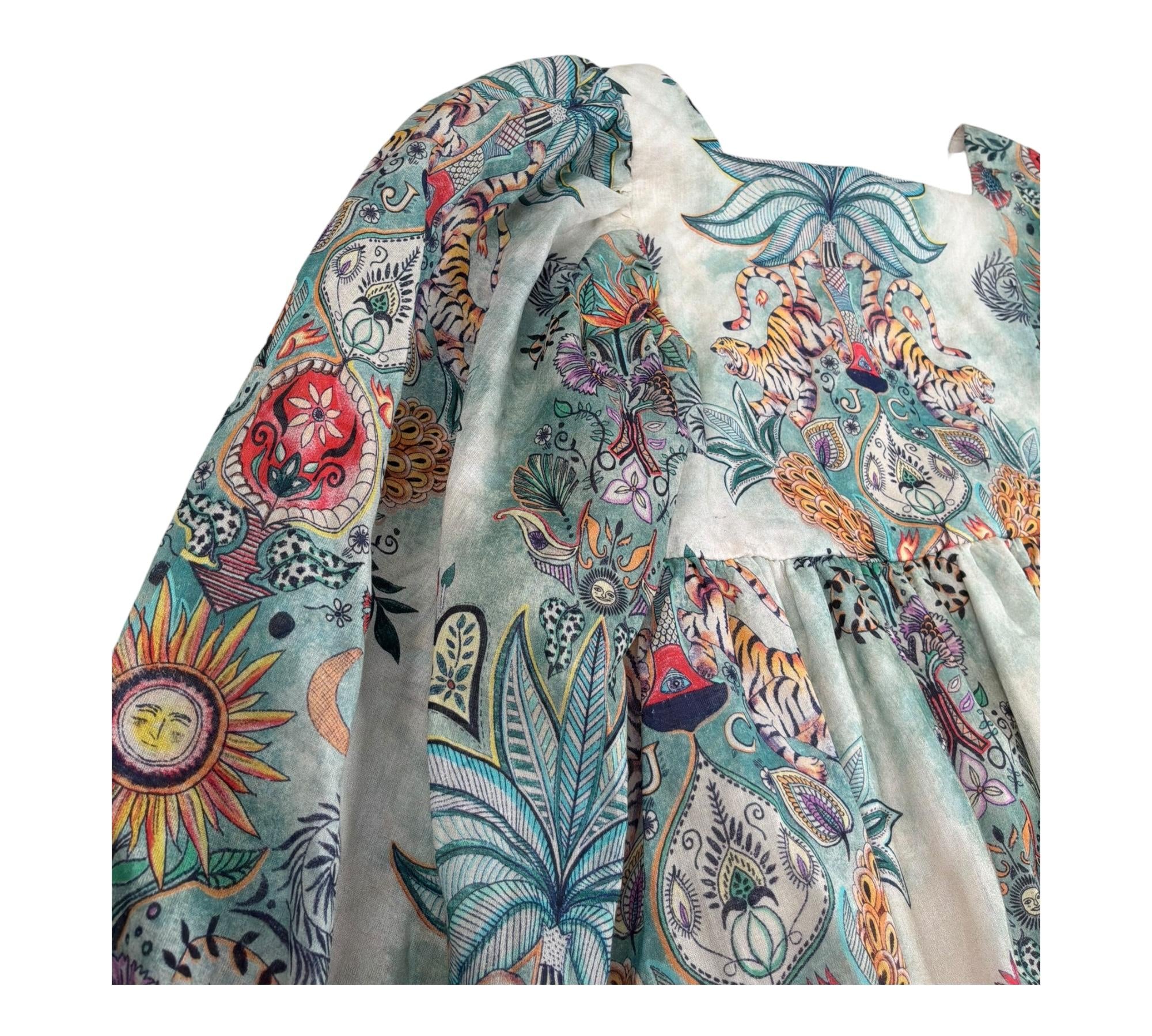 Just Cavalli Abito Manica Lunga Stampa Fantasia per Bambina JGP26130VE VERDE JUST CAVALLI 