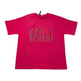 GAELLE t-shirt girocollo tinta unita con brillantini Fuxia per Bambina 2746M00038 FUXIA GAELLE 
