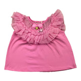 Angel'S Face Solid Color T-Shirt With Pink Tulle For Girls