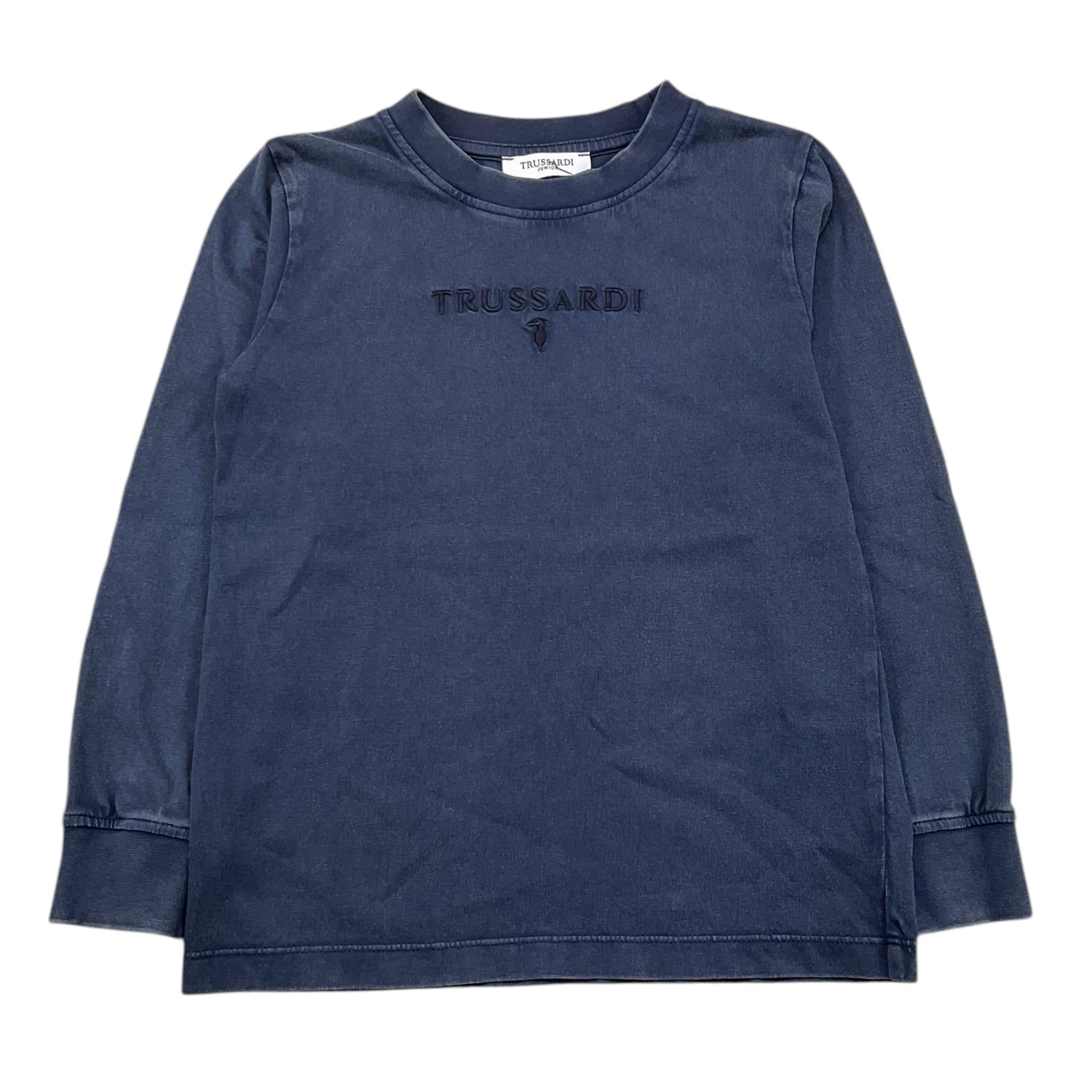 TRUSSARDI shirt girocollo tinta unita con stampa Blu per Bambino TBA25133TS BLU TRUSSARDI 