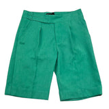 Daniele Alessandrini Bermuda Solid Color With Adjustable Waist Green For Boys