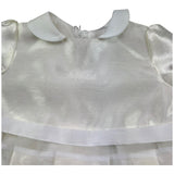 Le Bebe Abito Mezza Manica Tinta Unita per Neonata LBG0757 PANNA LE BEBE 